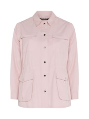 Yours Curve Pink Carpenter Jacket - Image 6 of 7