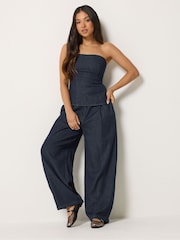 PixieGirl Petite Slant Pocket Pleated Wide Leg Trousers - Bild 1 von 6