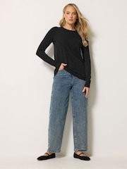 Long Tall Sally Black Knitted Crew Neck Jumper - Image 3 of 5