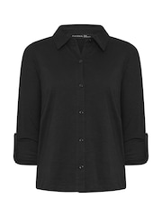 PixieGirl Petite Black Button Cotton Shirt - Image 5 of 6