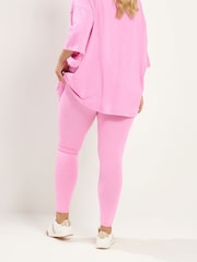 Yours Curve Pink Leggings - Image 3 of 6