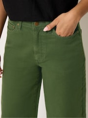 M&Co Green Petite Wide Leg Jeans - Image 4 of 5