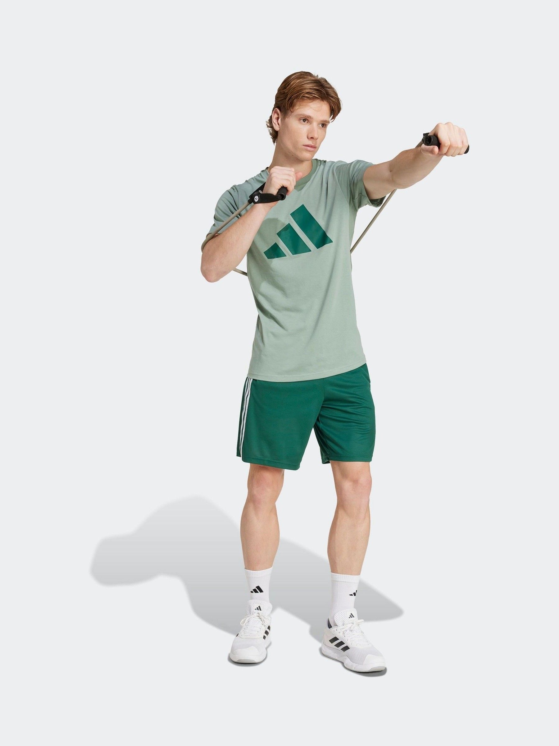 Buy adidas Orignal Green Essentials Trefoil Cotton Shorts from