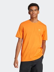 adidas Originals Orange Trefoil Essentials 100% Cotton T-Shirt - Image 1 of 6