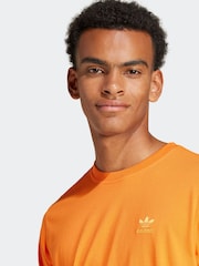adidas Originals Orange Trefoil Essentials 100% Cotton T-Shirt - Image 4 of 6