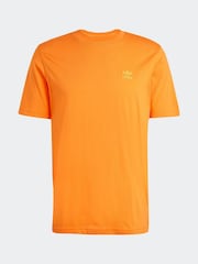 adidas Originals Orange Trefoil Essentials 100% Cotton T-Shirt - Image 6 of 6