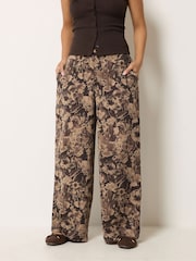 PixieGirl Petite Brown Wide Leg Trousers - Image 2 of 6