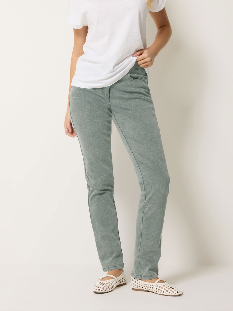 M&Co Grey Wash Straight Leg Jeans - Image 1 of 5
