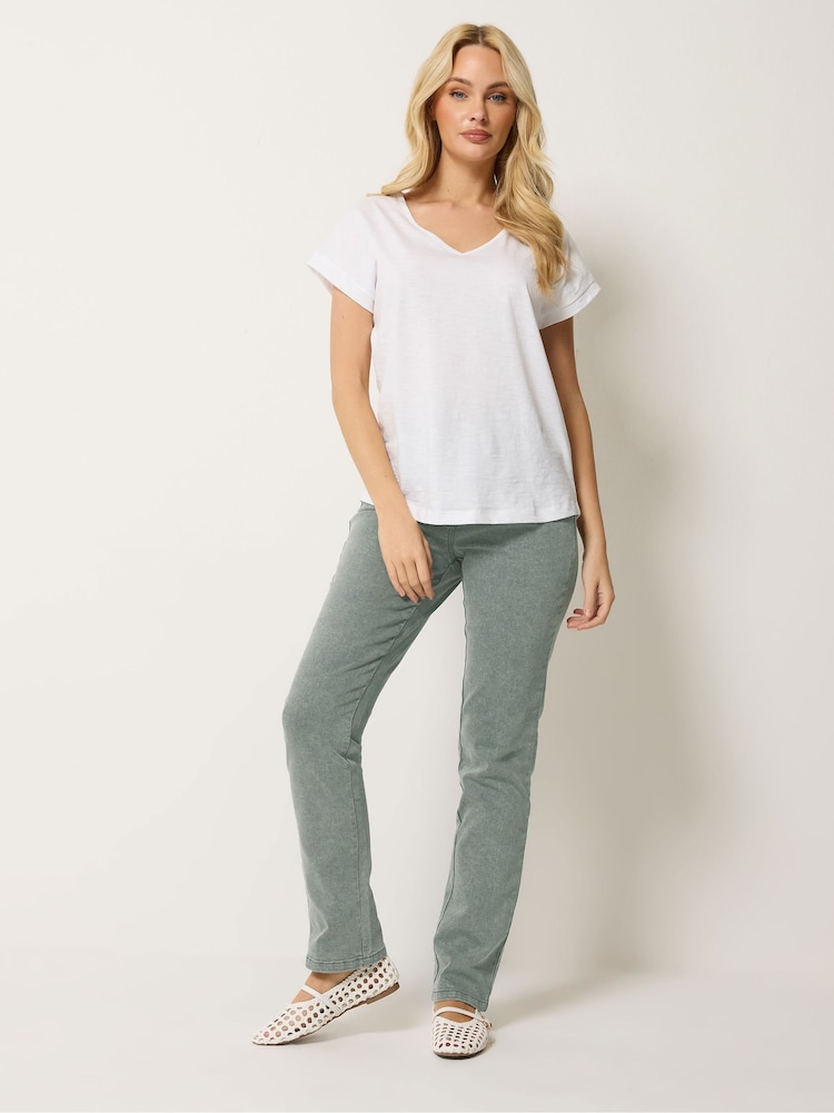 M&Co Grey Wash Straight Leg Jeans - Image 2 of 5