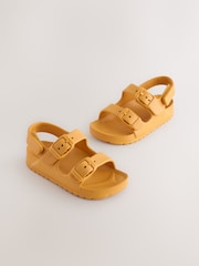 Yellow Double Buckle Ankle Strap EVA Sandals - Image 1 of 5