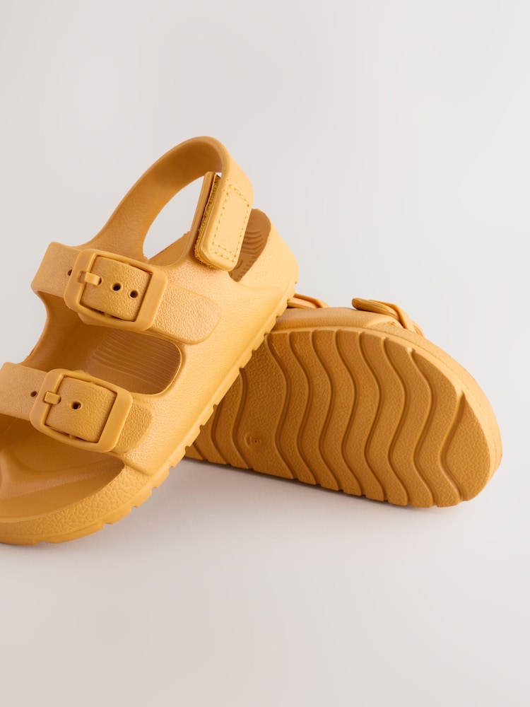 Yellow Double Buckle Ankle Strap EVA Sandals - Image 4 of 5