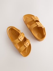 Yellow Double Buckle Ankle Strap EVA Sandals - Image 5 of 5
