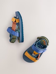 Blue Dinosaur Standard Fit (F) Touch Fastening Adjustable Strap Tape Trekker Walking Sandals - Image 3 of 5