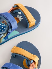 Blue Dinosaur Standard Fit (F) Touch Fastening Adjustable Strap Tape Trekker Walking Sandals - Image 4 of 5