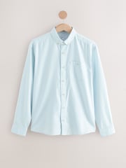 Light Blue Long Sleeve Textured 100% Cotton Shirt - Image 1 of 1