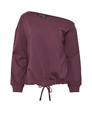 PixieGirl Petite Purple Off Shoulder Sweatshirt - Image 5 of 5