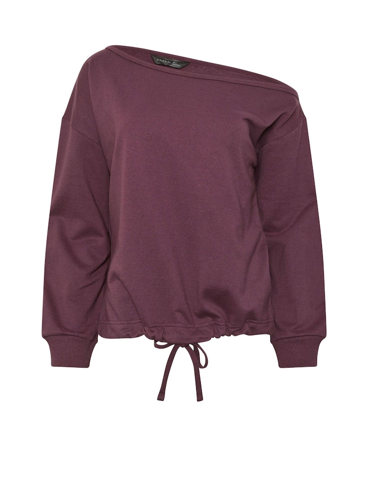 PixieGirl Petite Purple Off Shoulder Sweatshirt - Image 5 of 5