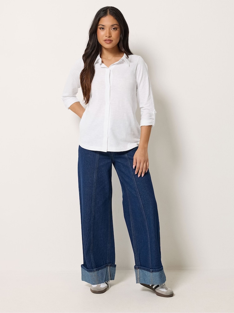 PixieGirl Petite White Button Cotton Shirt - Image 2 of 4 PixieGirl Petite White Button Cotton Shirt - Image 2 of 4