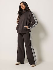 PixieGirl Petite Brown Striped Track Jacket - Image 2 of 6