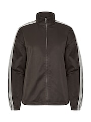 PixieGirl Petite Brown Striped Track Jacket - Image 5 of 6