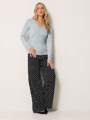 Long Tall Sally Grey Knitted V-Neck Jumper - Image 2 of 6