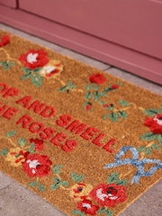 Cath Kidston Stop And Smell The Roses Slogan Doormat - Image 2 of 5