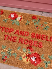 Cath Kidston Stop And Smell The Roses Slogan Doormat - Image 3 of 5