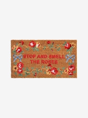 Cath Kidston Stop And Smell The Roses Slogan Doormat - Image 4 of 5