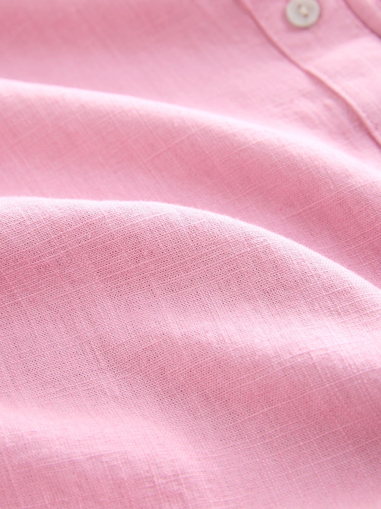 Dusky Pink Sleeveless Shirt With Linen - Image 7 of 7