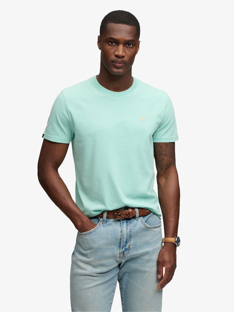 Superdry Green Logo Embroidered T-Shirt - Image 2 of 7 Superdry Green Logo Embroidered T-Shirt - Image 2 of 7
