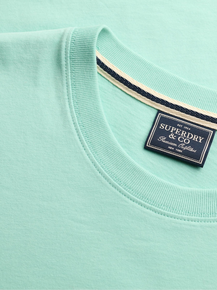 Superdry Green Logo Embroidered T-Shirt - Image 7 of 7 Superdry Green Logo Embroidered T-Shirt - Image 7 of 7