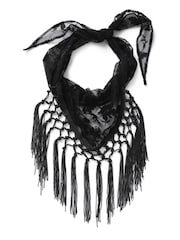 Aela Black Tassel Scarf - Image 5 of 6