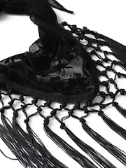 Aela Black Tassel Scarf - Image 6 of 6