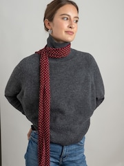 Aela Skinny Red Scarf - صورة 1 من 5