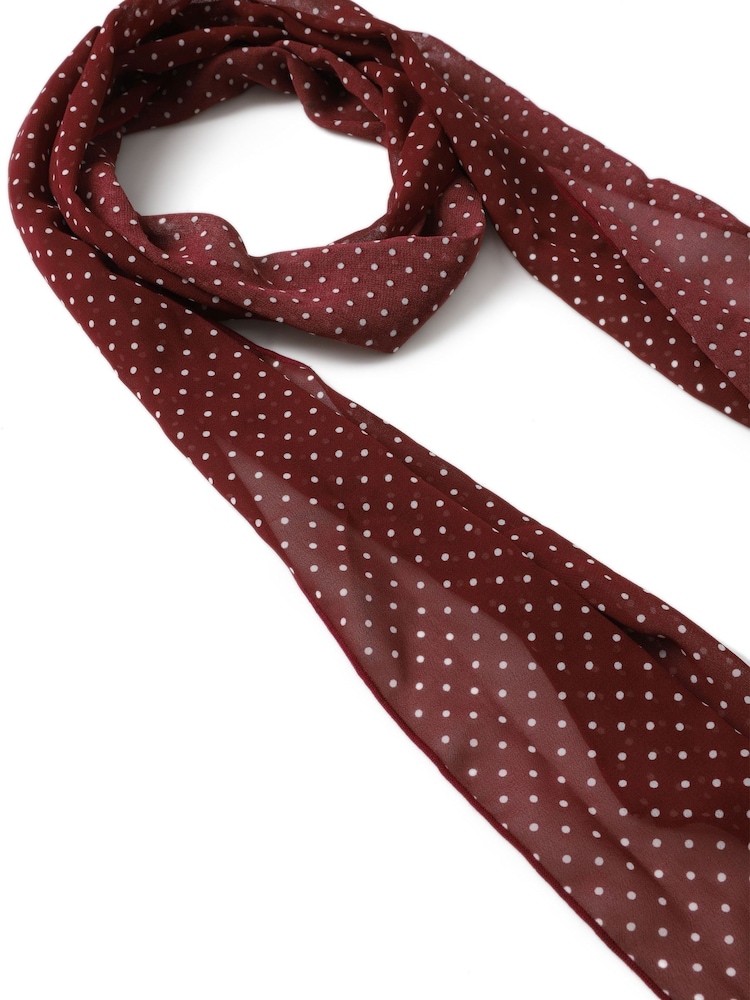 Aela Skinny Red Scarf - صورة 5 من 5 Aela Skinny Red Scarf - صورة 5 من 5