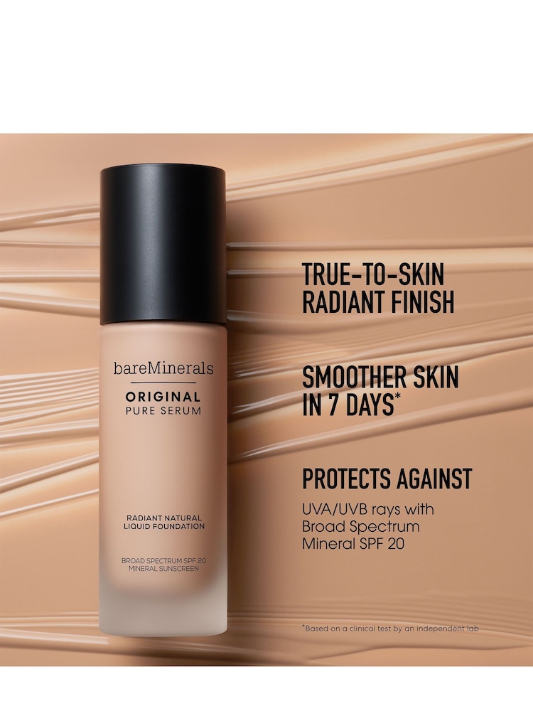 bareMinerals Original Pure Serum Radiant Natural Liquid Foundation Mineral SPF 20 - Image 5 of 5