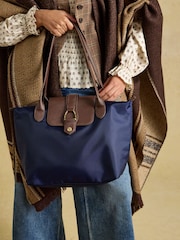Joules Edie Navy Zip Top Shopper Bag - Image 2 of 8