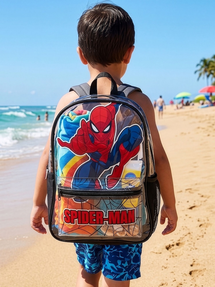 Character Red Marvel Spider-Man Transparent Backpack - Image 10 of 10 Character Red Marvel Spider-Man Transparent Backpack - Image 10 of 10