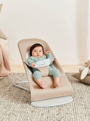 BabyBjörn Beige Grey Baby Bouncer Balance Soft Woven/Jersey - Image 1 of 6