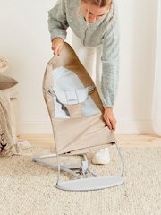 BabyBjörn Beige Grey Baby Bouncer Balance Soft Woven/Jersey - Image 5 of 6