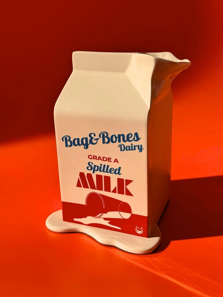Bag & Bones White The Milk Carton Ornaments Sculpture - Image 1 of 2