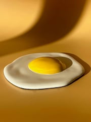 Bag & Bones White/Orange Sunny Side Up Ornaments Sculpture - Image 1 of 2