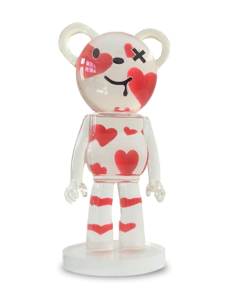 Bag & Bones Red Hearts BearMouse Ornaments Sculpture - Image 2 of 2