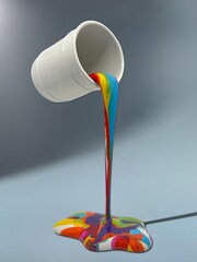 Bag & Bones Multi Paint Pot Sculpture - Image 1 of 2