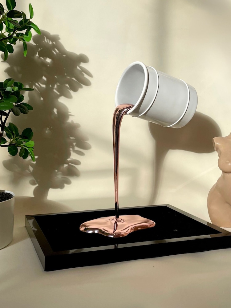 Bag & Bones Rose Gold Paint Pot Sculpture - Image 1 of 2