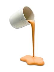 Bag & Bones Orange Paint Pot Sculpture - Image 2 of 2