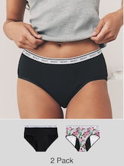 Rosa intenso con estampado - Pack de 2 braguitas menstruales para flujo abundante - Imagen 1 de 11