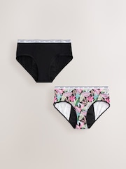 Rosa intenso con estampado - Pack de 2 braguitas menstruales para flujo abundante - Imagen 7 de 11