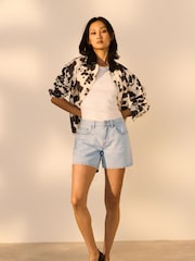 Bleach 100% Cotton Rigid Denim Shorts - Image 1 of 8