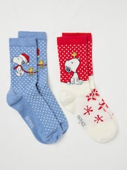 FatFace Multicolour 2 Pairs of Snoopy Socks - Image 1 of 2